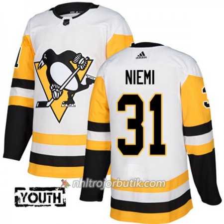 Barn Ishockey Pittsburgh Penguins Tröja Antti Niemi 31 Adidas 2017-2018 Vit Authentic